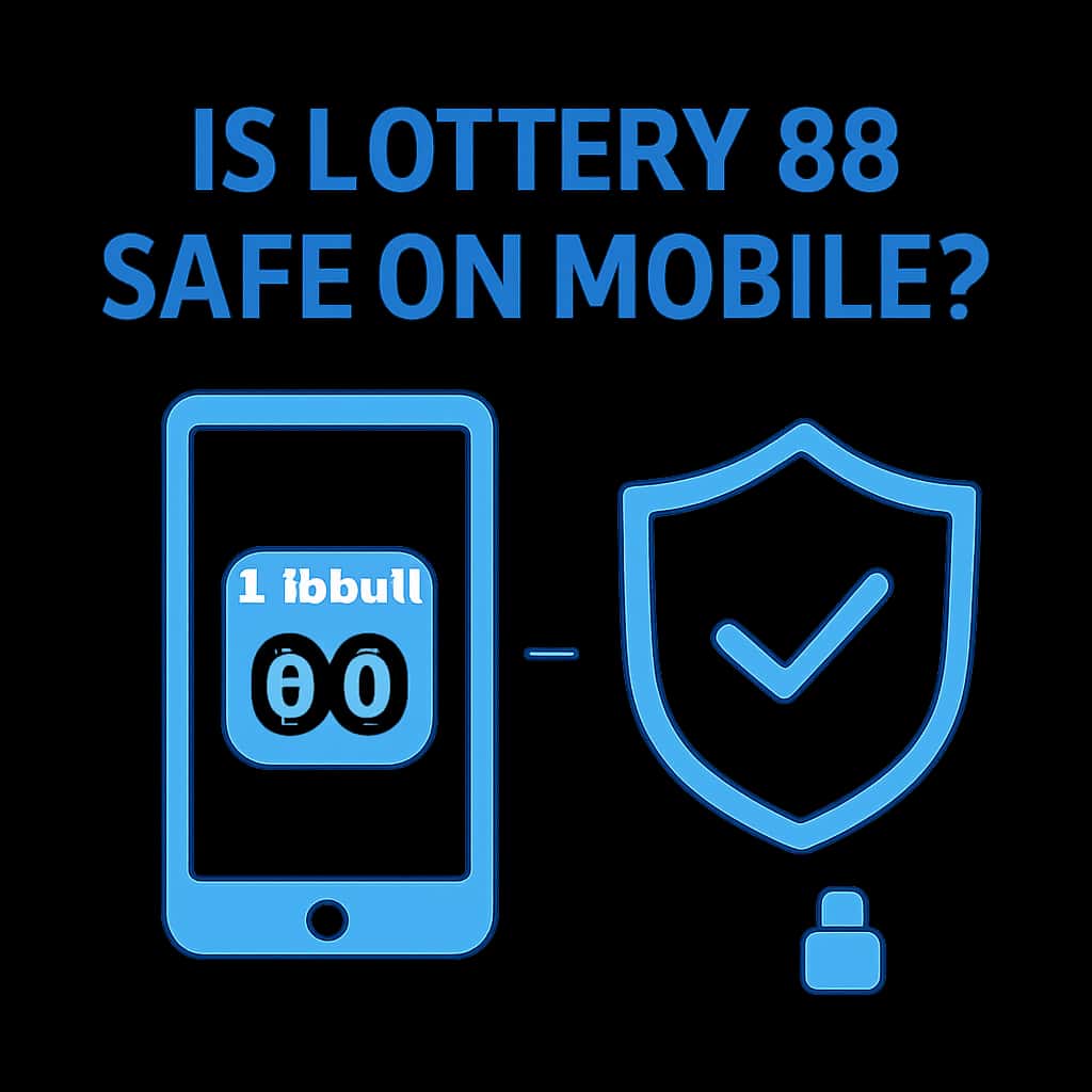 An educational diagram illustrating the safety measures of Lottery 88 on mobile.