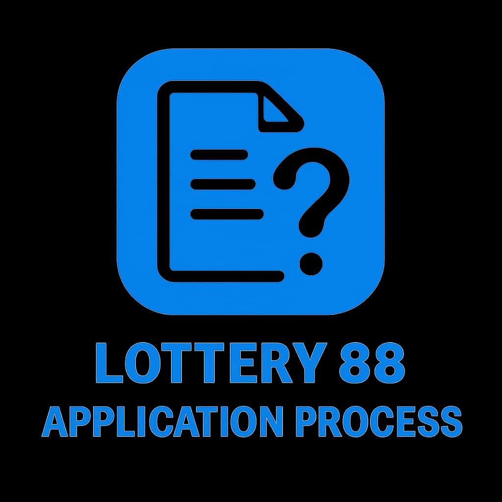 A badge symbolizing the Lottery 88 Application Process.