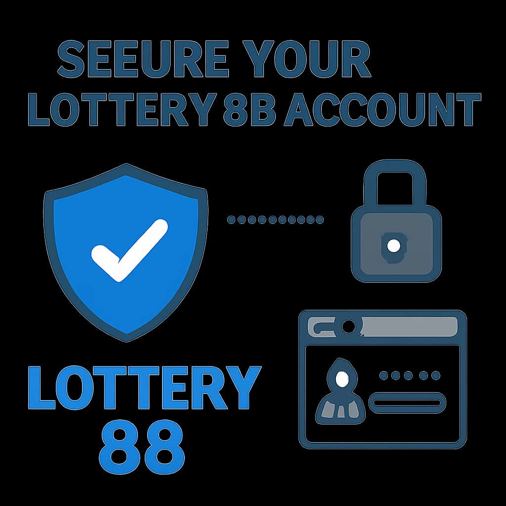 An educational diagram about securing a Lottery 88 account.