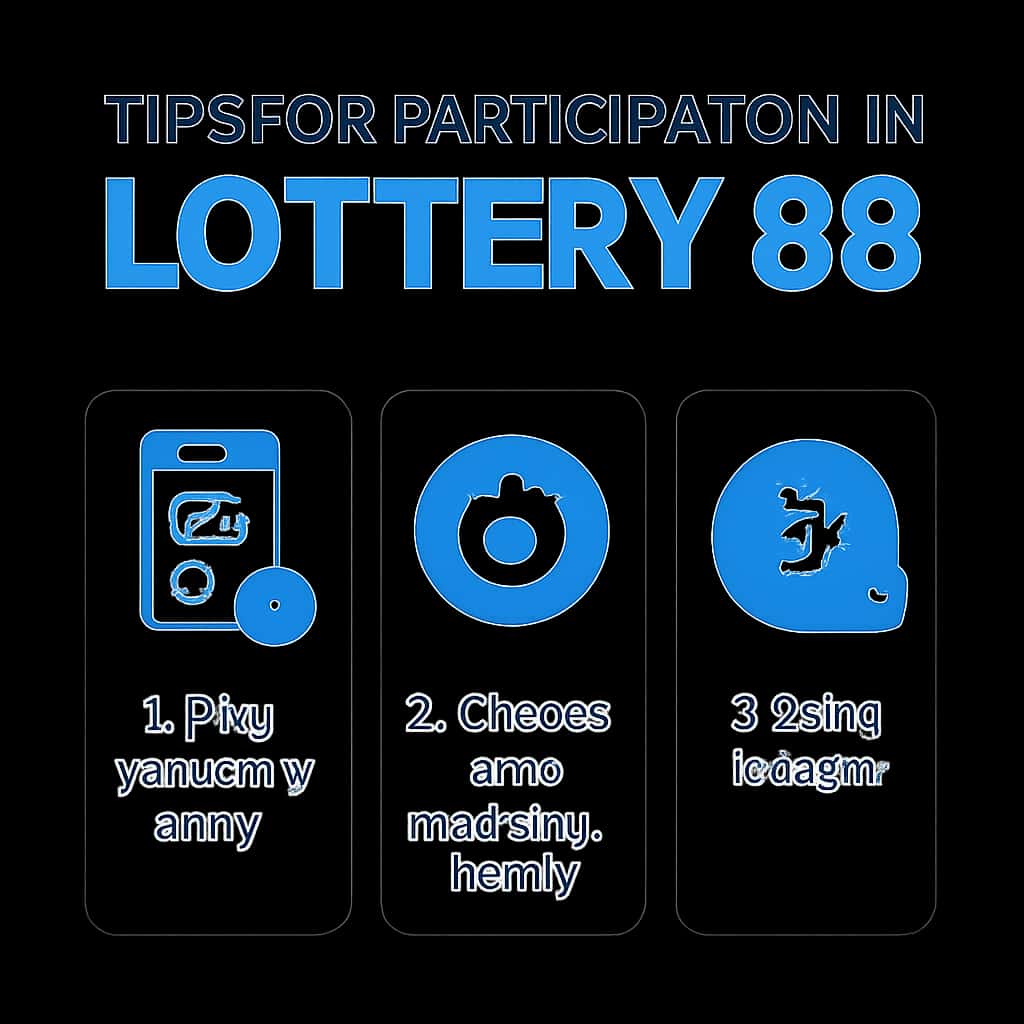 An illustration explaining tips for participating in Lottery 88.