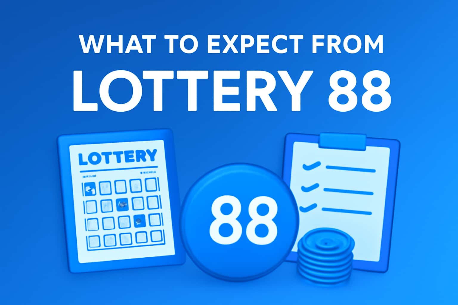 A high-tech informational graphic about Lottery 88.