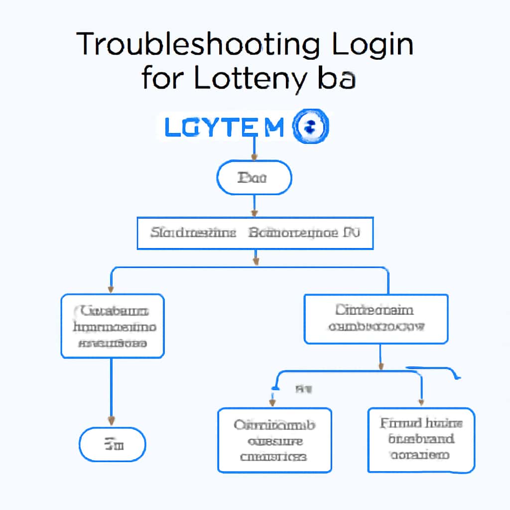 An educational diagram on troubleshooting login for Lottery 88.