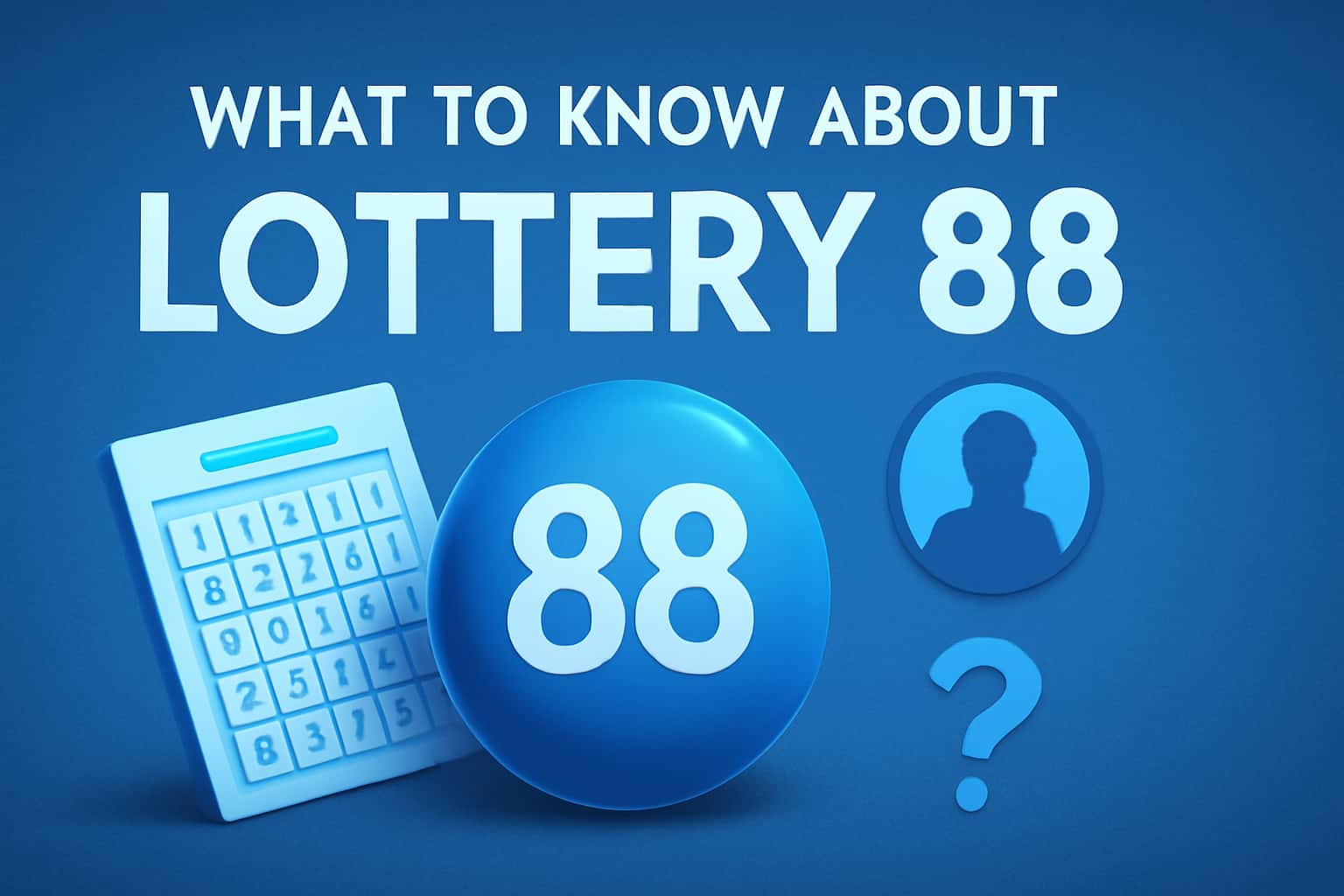 An informative visual representation of Lottery 88 with clear messaging.